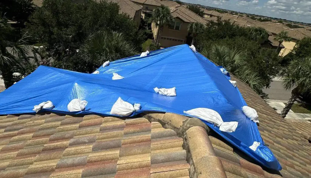 Hail damaged roof